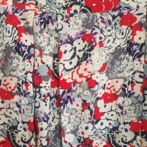 BCBGeneration Floral Red & Purple Mini Skirt - Picture 5 of 7